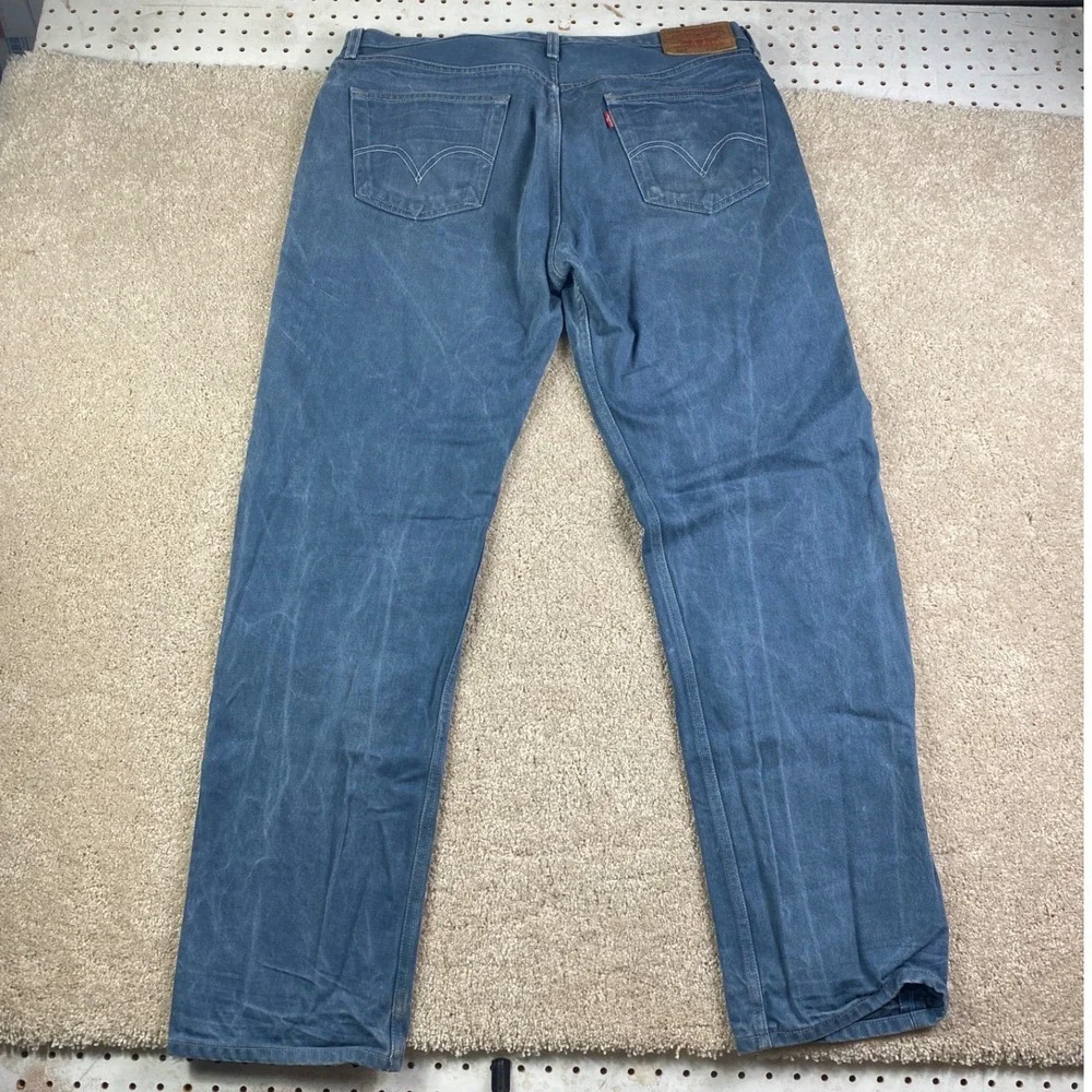 Levis 501 Original Straight Fit Blue Jeans Mens 36x34 Button Fly Denim Pants